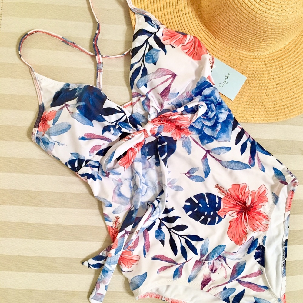 Cloudy Sphere Print One-piece Swimsuit